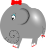 Jumping Female Elephant Cartoon Clip Art